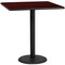 Emma and Oliver 42" Square Laminate Table Top with 24" Round Bar Height Table Base